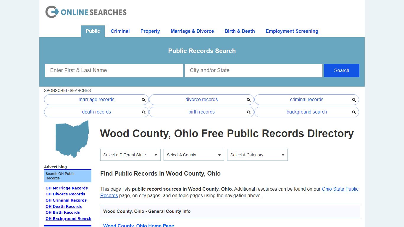 Wood County, Ohio Public Records Directory