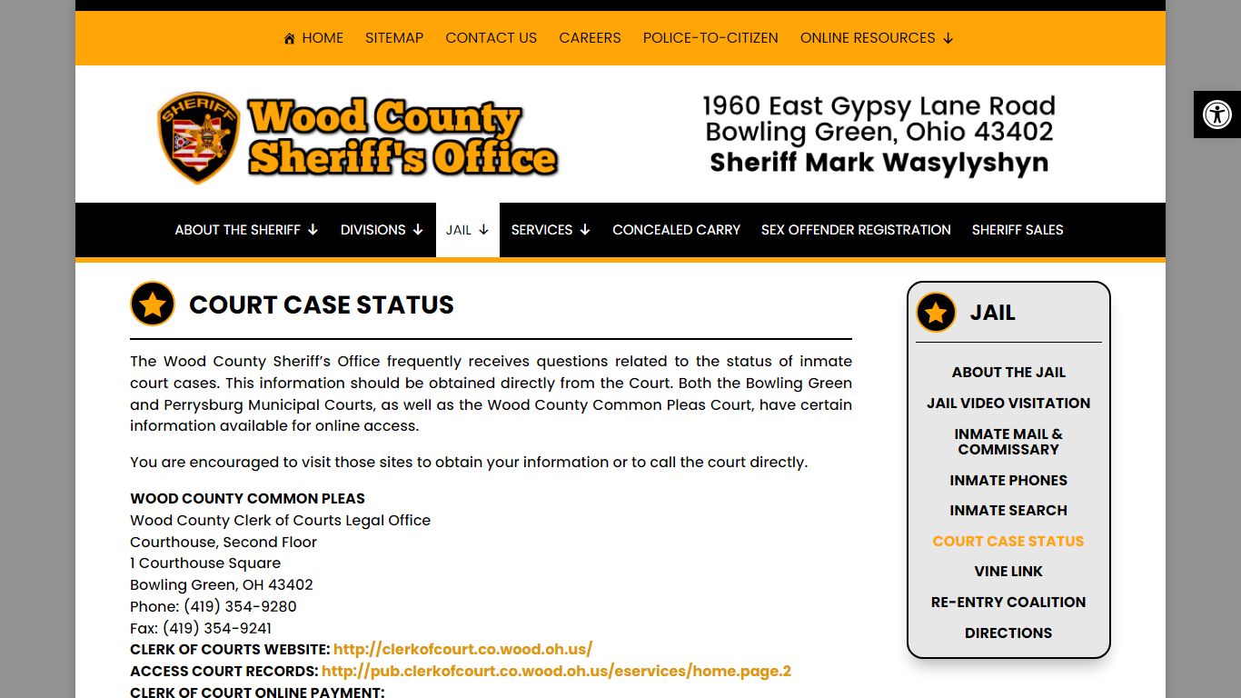 COURT CASE STATUS | Wood County Sheriff's Office - Sheriff ...