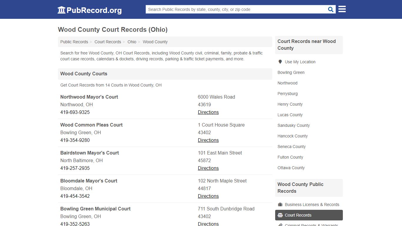 Free Wood County Court Records (Ohio Court Records)